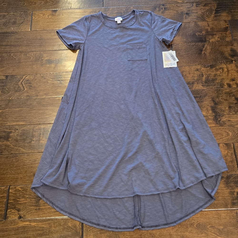 NWT LulaRoe Carly Dress Size XS Gray
